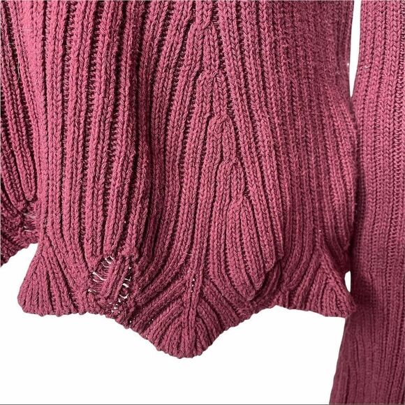 Torn By Ronny Kobo Cold Shoulder Tie Sweater w/Bell Sleeves - Small - Picture 8 of 8